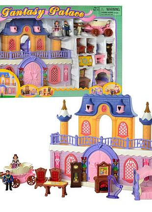 Игровой набор keenway fantasy palace 20160 с дворцом, каретой, лошадью, принцем и принцессой