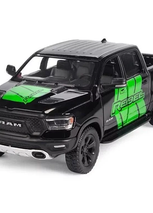 Машинка металева kinsmart 1:46 dodge ram 1500 livery edition 2019 (інерційна, двері відчиняються, чорна kt5413wf)