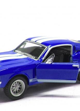 Модель машины kinsmart 1:38 "1967 shelby gt-500", инерционная, металл kt5372w/синяя