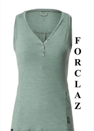 Топ майка безрукавка трекінгова forclaz travel 500 decathlon вовна меринос / термобілизна
