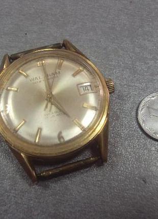 Часы наручные циферблат механизм waltham self-winding позолота №111