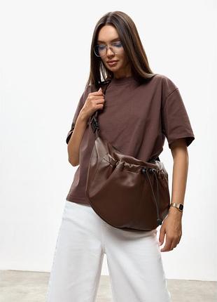 Женская сумка sambag hobo business шоколад