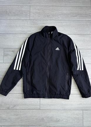 Adidas originals future icons 3-stripes woven track top size s с розмір чорна чоловіча олімпійка спортивна кофта батнік джемпер вітрівка оригінал