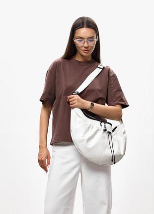 Женская сумка sambag hobo business белая