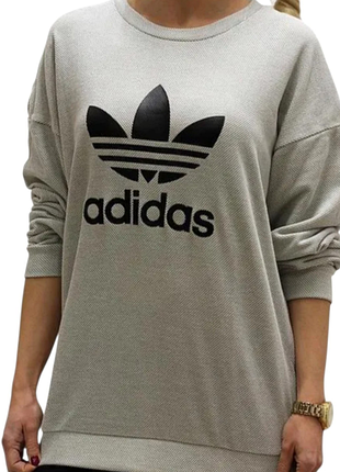 Оригинальный свитшот adidas trefoil waffle,adidas originals в вафельную текстуру/оверсайз