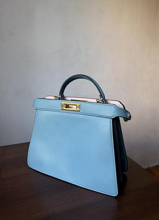 Сумка fendi peekaboo блакитна