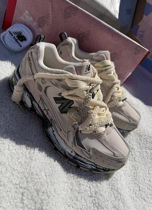 Кроссовки new balance 530 custom beige white