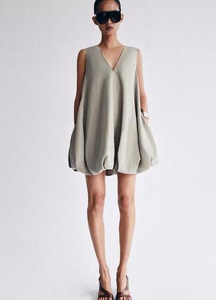 Платье zara с льном лимитированная коллекция m, l