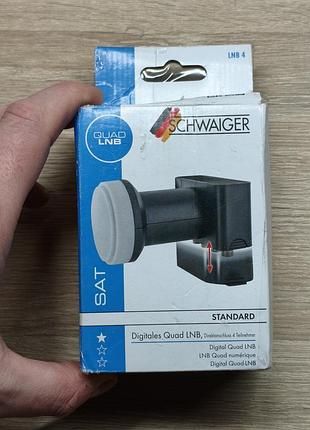 Цифровой спутниковый конвертер schwaiger lnb 4 digital quad lnb головка на 4 выхода телевизора ресивера