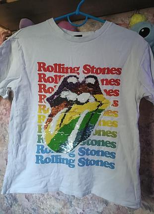 The rolling stones футболка шикарная паетки