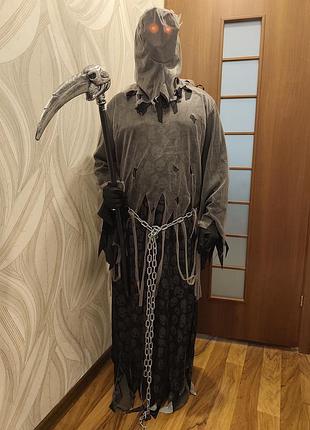 Карнавальный костюм пасмурный жнец halloween, новый, с косой