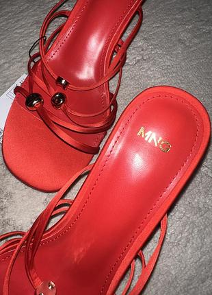 Червоні босоніжки mango 37 38