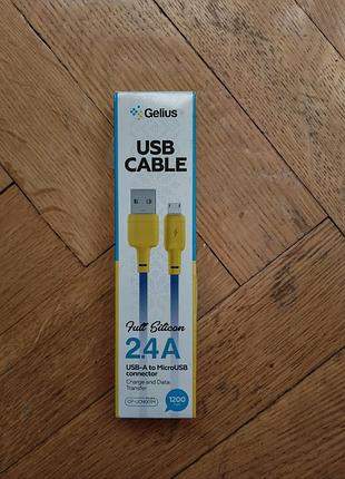 Кабель микро-usb gelius full silicon gp-ucn001l (usb-a to lightning, 1.2 м)