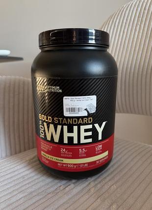 Протеїн optimum nutrition gold standard 100% whey 900 г vanilla ice cream