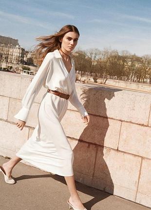 Сатинова сукня сорочка zara