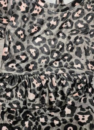 Модное тигровое нарядное платье с баской name it, p-p 86, на 1-1,5 года3 фото