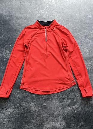 Червона жіноча спортивну зіп 1/3 кофту nike pro dri-fit, m