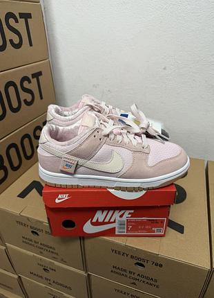 Женские кроссовки nike sb dunk low pink / Найк сб бб бархатные 36 37 38 39 40