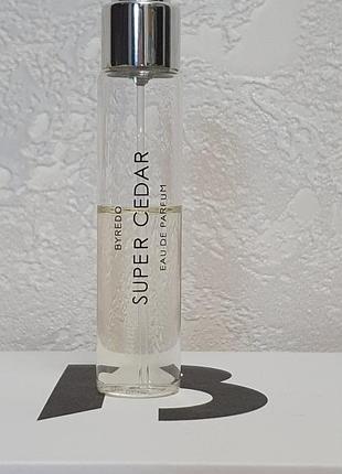 Byredo super cedar💥оригінал мініатюра travel tube неповна 8 мл ціна за 1 мл розпиву