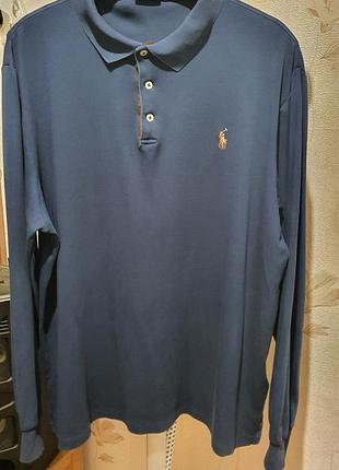 Оригінальний лонгслів polo ralph lauren xxl (бавовна, qr-код)