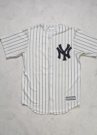 Бейсбольная футболка majestic gary sanchez #24 new york yankees mlb cool base jersey s pinstripe