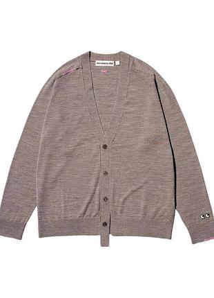 Коричневий вовняний кардиган uniqlo x anya hindmarch розмір s-m