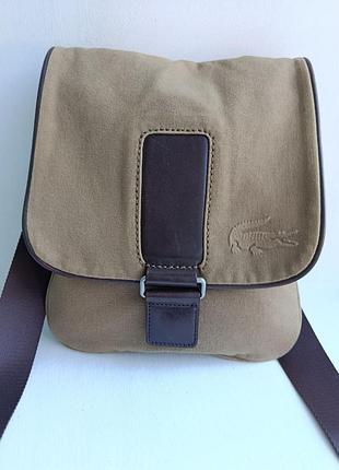 Мужская сумка-мессенджер lacoste flat cross bag оригинал