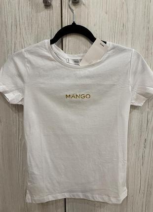 Футболка mango з написом нова