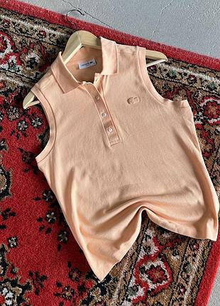 Женская майка поло lacoste slim fit