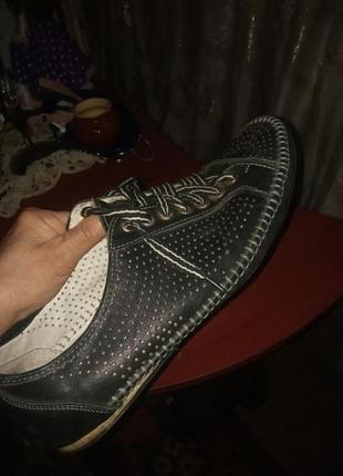 Мужские мокасины в дырочку.