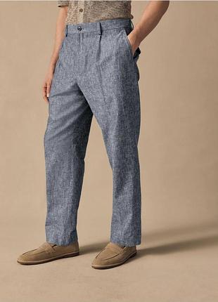 Uniqlo, льон бавовна, штани на кулісці