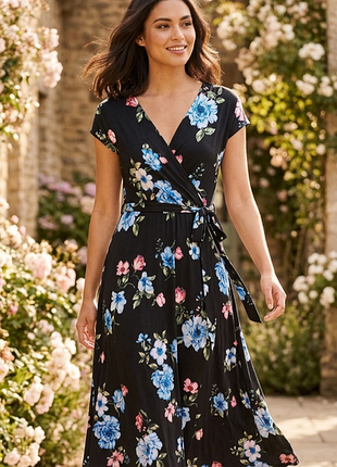 Стильное цветочное платье с запахом dorothy perkins