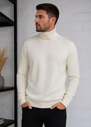 Гольф водолазка мужская sorbino 2xl молочный однотонный (12345682-22)