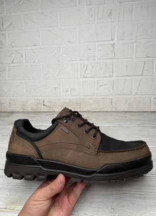 Крутые кожаные кроссовки ecco track 25 gore-tex