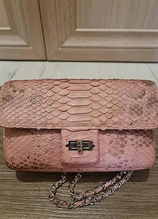 Сумка chanel кожа шкіра кожаная питон пітон