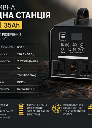 Зарядная станция 600w 35a / аккумуляторная зарядная станция