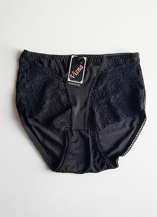 Труси жіночі висока посадка, трусики високі розмір xxxxl (фактично l/xl) visna чорні 4xl