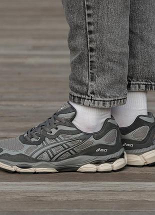 Кроссовки asics gel nyc gore-tex beige grey suede
