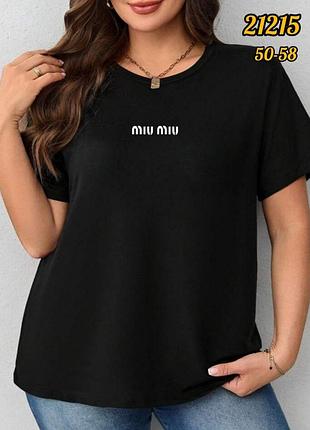 Футболка жіноча miu miu чорна