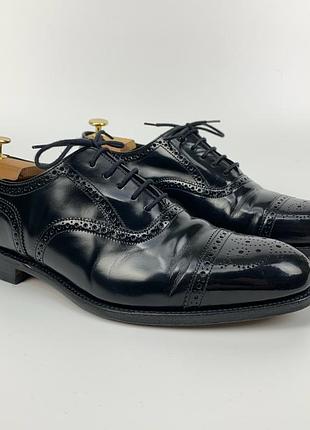 Чоловічі шкіряні туфлі оксфорди / броги loake shoemakers overton розмір 10 uk (44 eu)