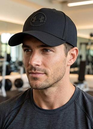 Мужская коттоновая бейсболка тракер under armour черная украина, (размеры s, m, l/xl)