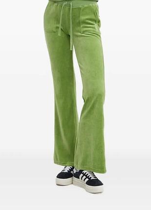 Juicy couture оригинал салатовые велюровый штаны размер xl