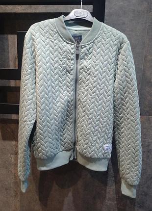 Бомбер куртка стьогана кольору шавлії marine scandinavian sportswear розмір м 40/42