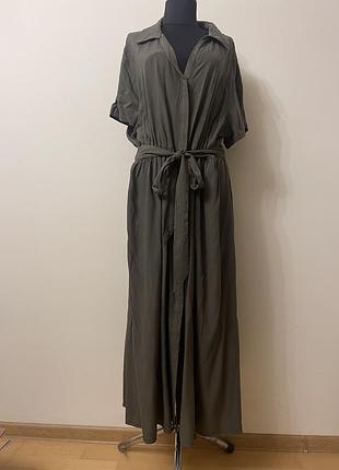 Жіноча сукня - сорочка xl/xxl кольору хаки h&m