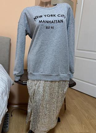 Сукня river island зі світшотом і спідницею в паєтках