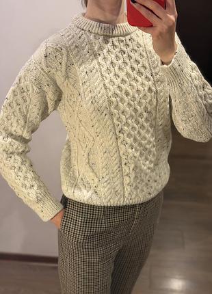 Шерстяний светр; aran sweater market; xs (підійде і на s)