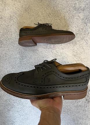 Tod’s чоловічі туфлі derby longwing brogue замша шкіра made in italy uk 8.5