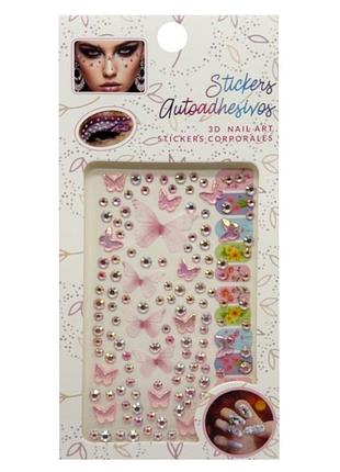 Наклейки декоративные xy-030(pink) для маникюра и макияжа