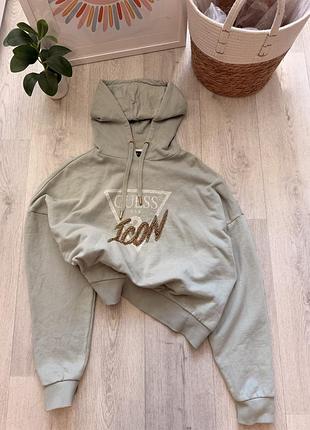 Худі жіноче з лого та надписом , бренд guess, розмір m