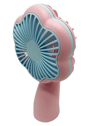 Вентилятор ручной портативный 2 в 1 mk 5612(pink) 2 режима